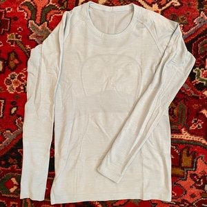 Lululemon Swiftly Tech Light Blue Long Sleeve